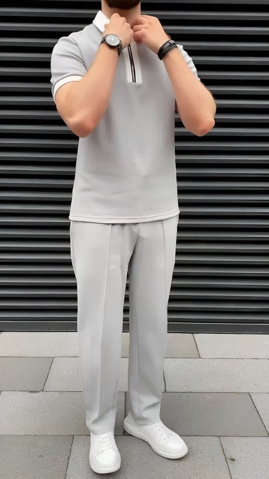 AURA Collar Polo & Trousers